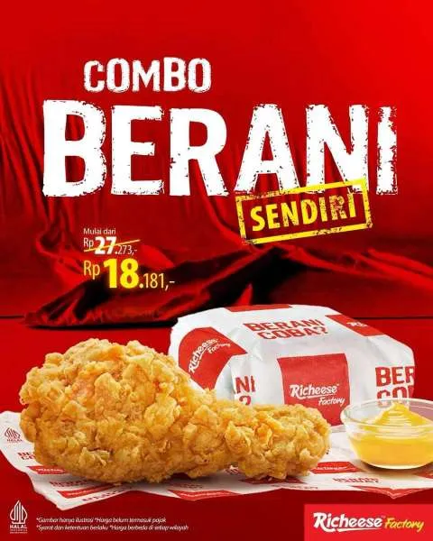 Promo Richeese Factory Combo Berani Sendiri