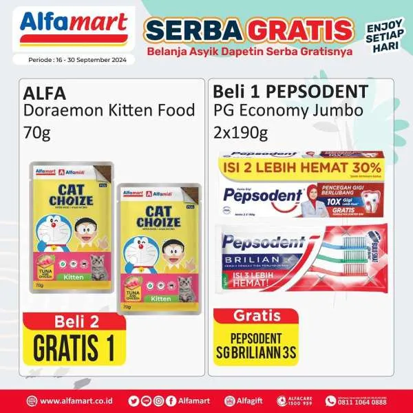 Promo Alfamart Serba Gratis Periode 16-31 September 2024