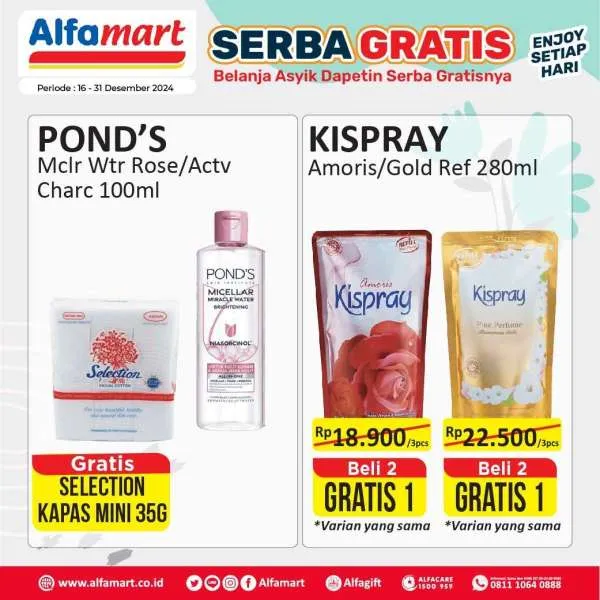 Promo Alfamart Serba Gratis Periode 16-31 Desember 2024