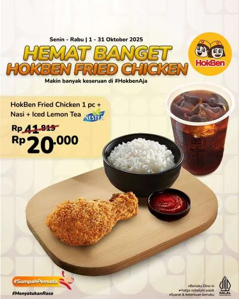 Promo Hemat Banget HokBen Fried Chicken Oktober
