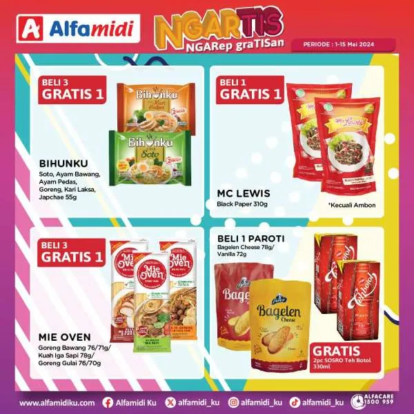 Promo Alfamidi Ngartis (Ngarep Gratisan) Periode 1-15 Mei 2024