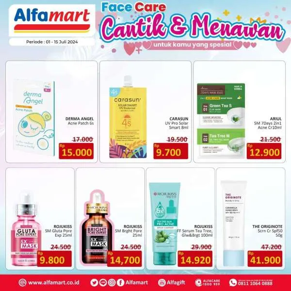 Promo Alfamart Face Care Diskon s/d 50% Periode 1-15 Juli 2024