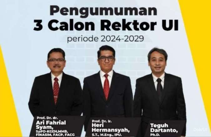 UI Umumkan Tiga Calon Rektor UI Periode 2024-2029