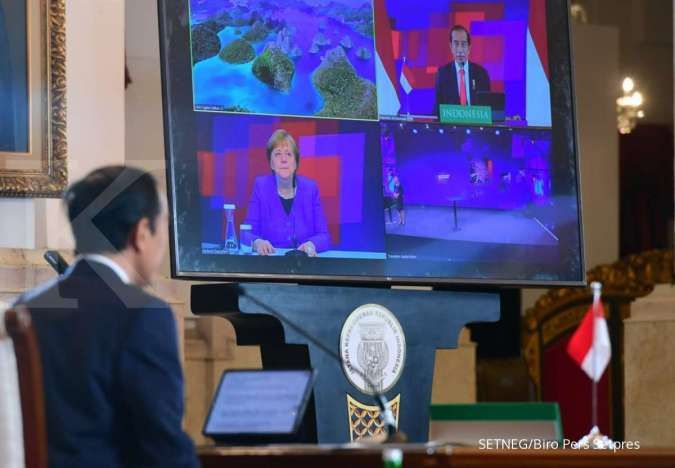 Berbicara dengan Angela Merkel, Jokowi dorong perdamaian di Myanmar