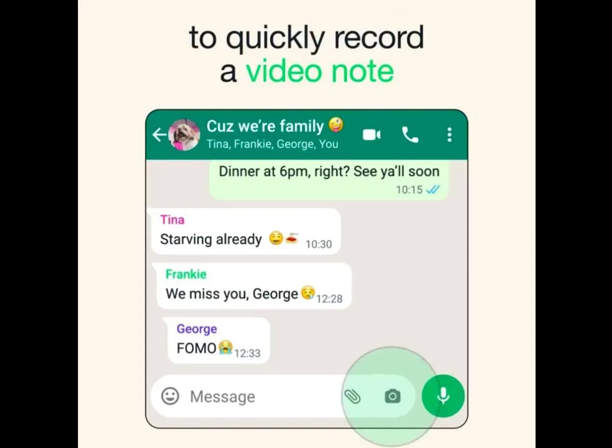 Cara Membuat Video Note WhatsApp untuk Kirim Pesan Tanpa Teks