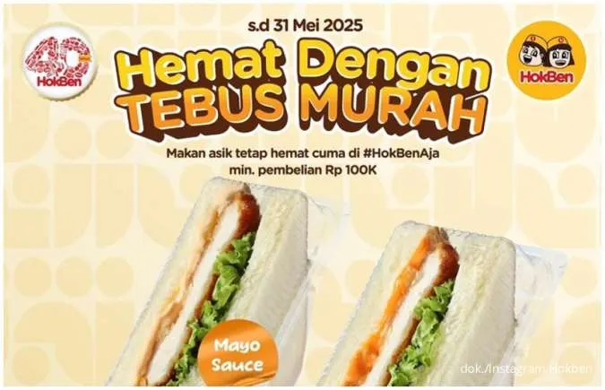 Promo Hokben Tebus Murah Mei 2025, Ini Dia 10 Menu Hemat Mulai Rp 5.000 Saja