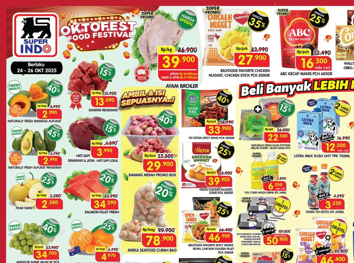 Promo JSM Superindo 24-26 Oktober 2025, Alpukat & Bawang Merah Diskon 45%