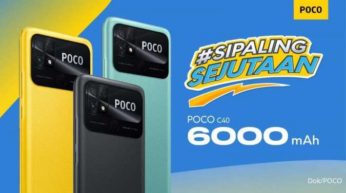 Resmi Diluncurkan, SiPalingSejutaan POCO C40 Smartphone Sejutaan Baterai 6000mAh