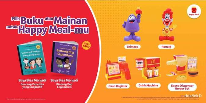 Promo McD Happy Meal seri Play McD Ada Gratis Mainan Grimace hingga Ronald