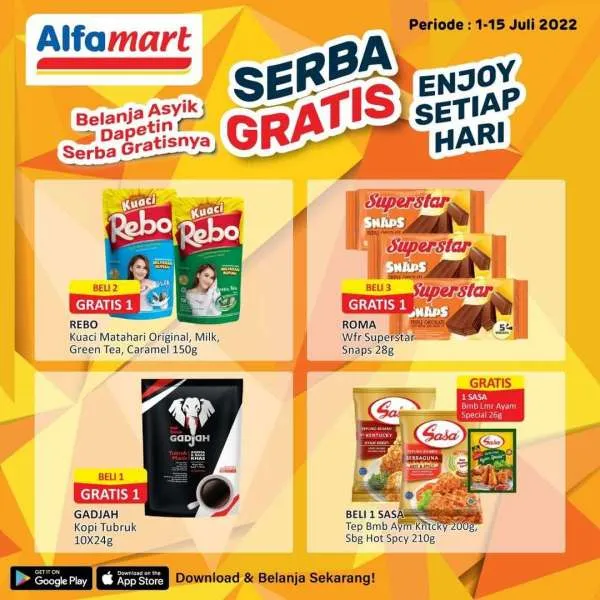 Promo Alfamart Serba Gratis Periode 1-15 Juli 2022