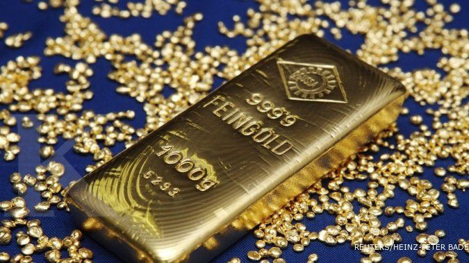 Masih tertekan, emas masih di bawah US$ 1.400