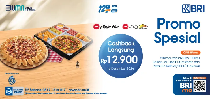 Promo HUT BRI ke-129 di Pizza Hut