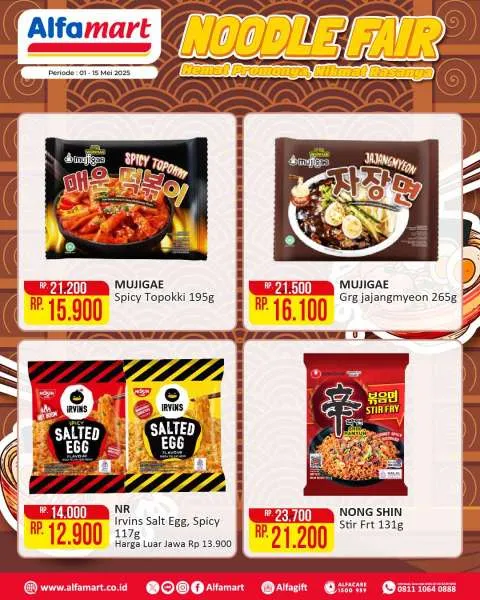 Promo Alfamart Noodle Fair Periode 1-15 Mei 2025