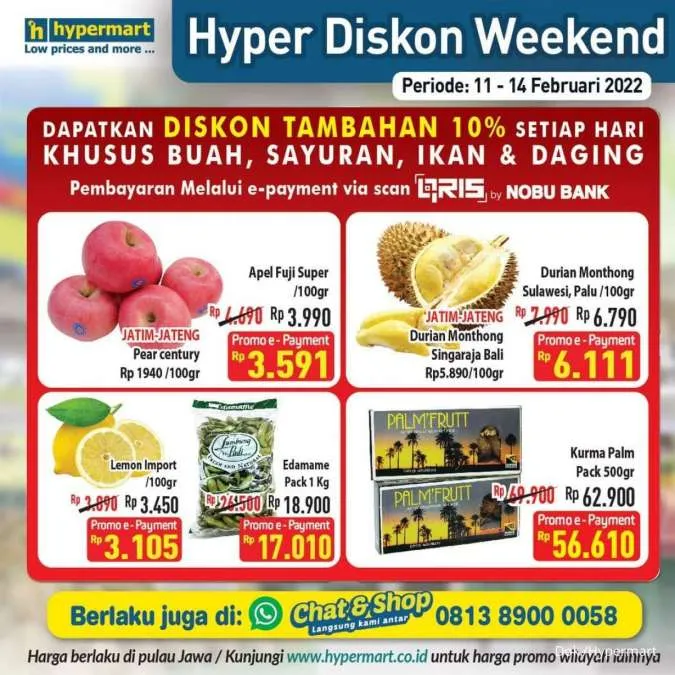Promo Hypermart Hyper Diskon Weekend Periode 11-14 Februari 2022