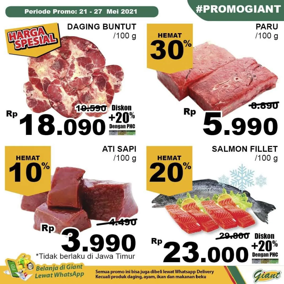 Cek promo Giant weekday 24 Mei 2021, diskonan sampai 35% di akhir bulan!