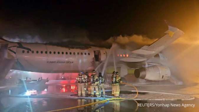 Pesawat Terbakar di Bandara Busan Korea Selatan, Tak Ada Korban Jiwa