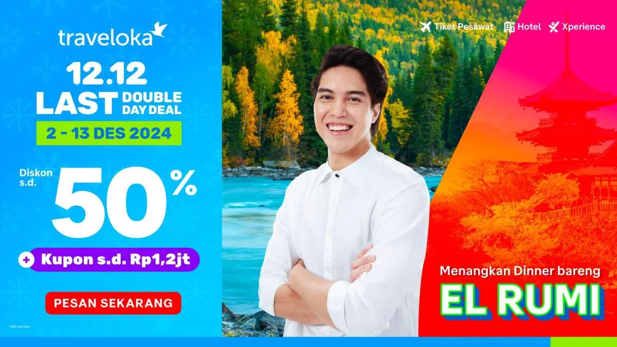 Traveloka 12.12 Last Double Day Deal: Nikmati Diskon Hingga 50% untuk Liburan Impian