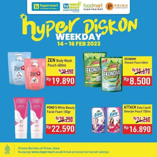 Katalog Promo Hypermart Hyper Diskon Weekday Periode 14-16 Februari 2023