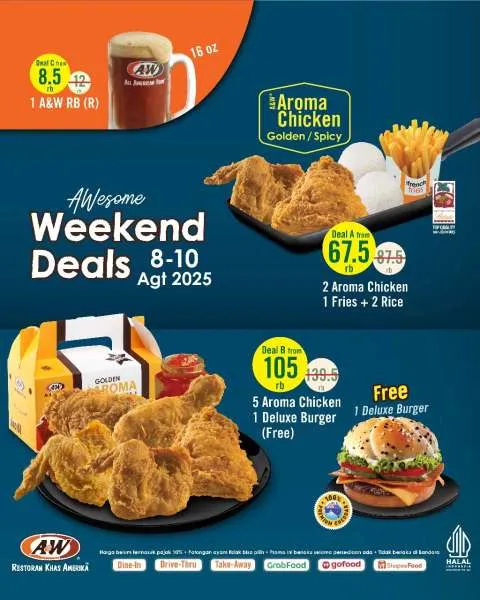Promo A&W Weekend Deals 8-10 Agustus 2025
