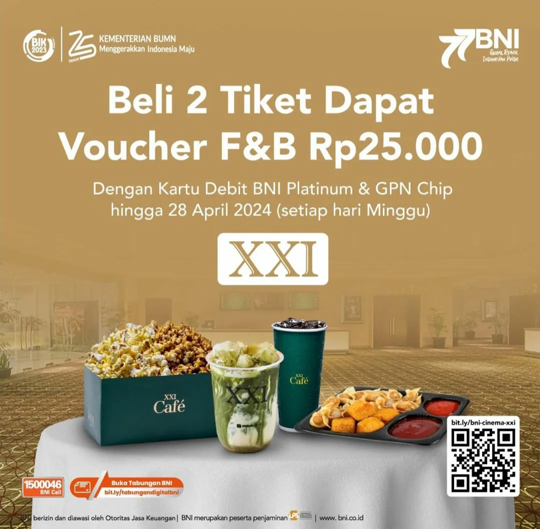 Promo Cinema XXI pakai BNI