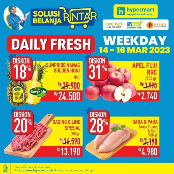 Promo Hypermart Hyper Diskon Weekday Periode 14-16 Maret 2023