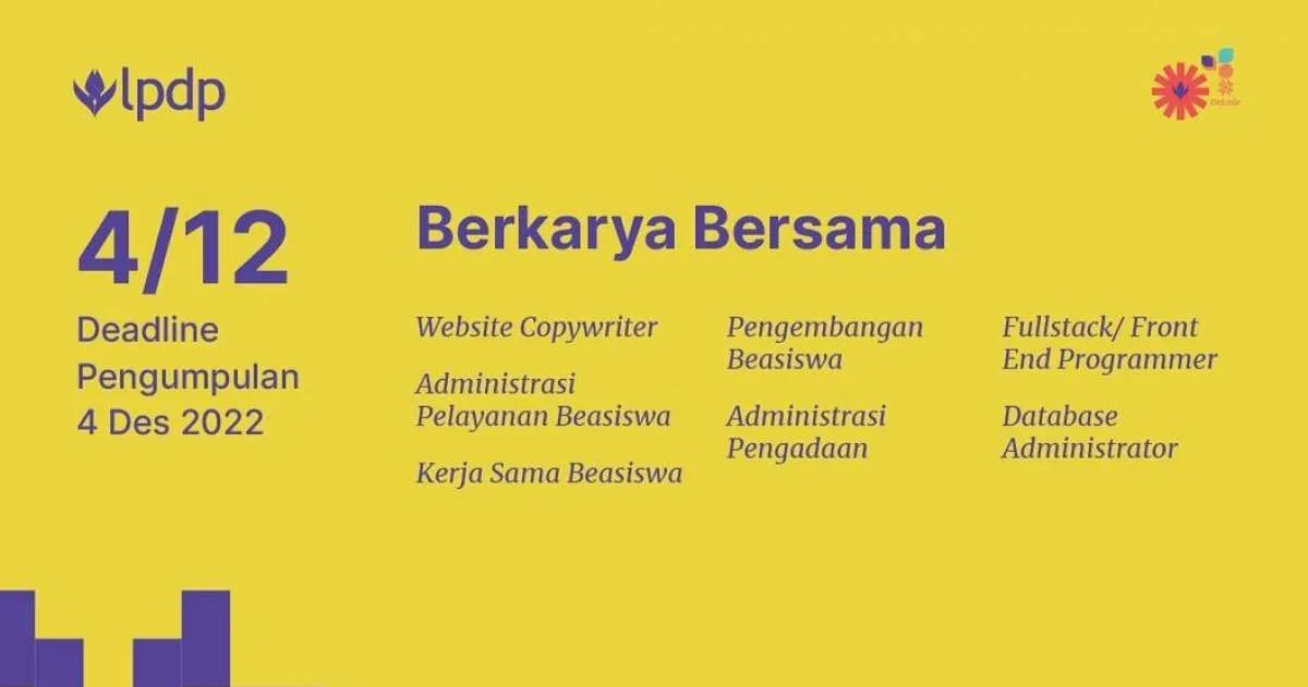 LPDP Buka Lowongan Kerja Terbaru 2022, Ada Posisi Buat Semua Jurusan