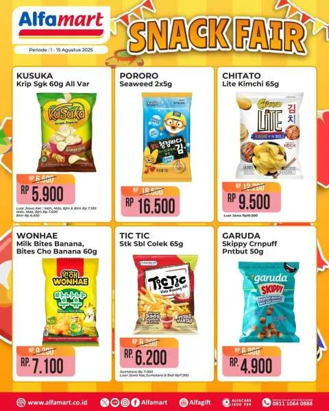 Promo Alfamart Snack Fair Periode 1-15 Agustus 2025