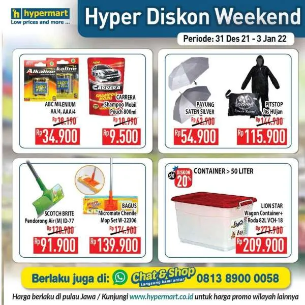 Promo Hypermart Hyper Diskon Weekend Periode 31 Desember 2021-3 Januari 2022