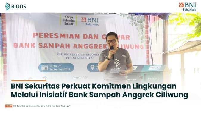 BNI Sekuritas Perkuat Komitmen Lingkungan lewat Inisiatif Bank SampahAnggrek Ciliwung