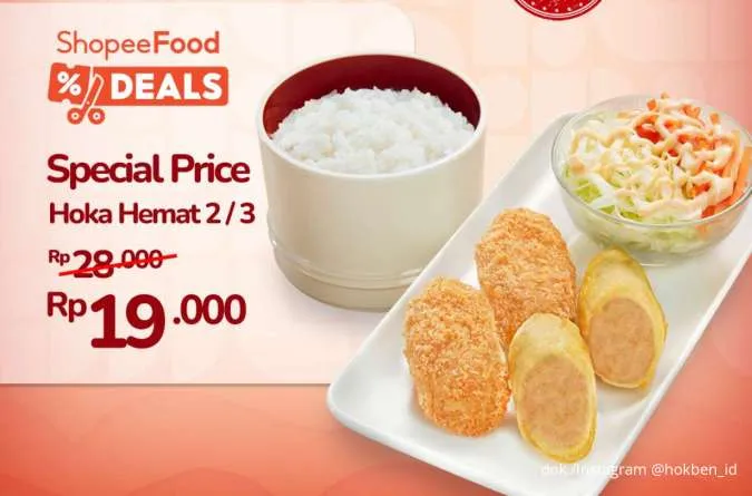 Promo HokBen ShopeeFood Deals November 2025, Nikmati Hoka Hemat Cuma Rp 19.000