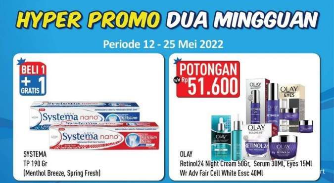 Promo Hypermart Dua Mingguan 12-25 Mei 2022, Nikmati Potongan Harga hingga Rp 51.600