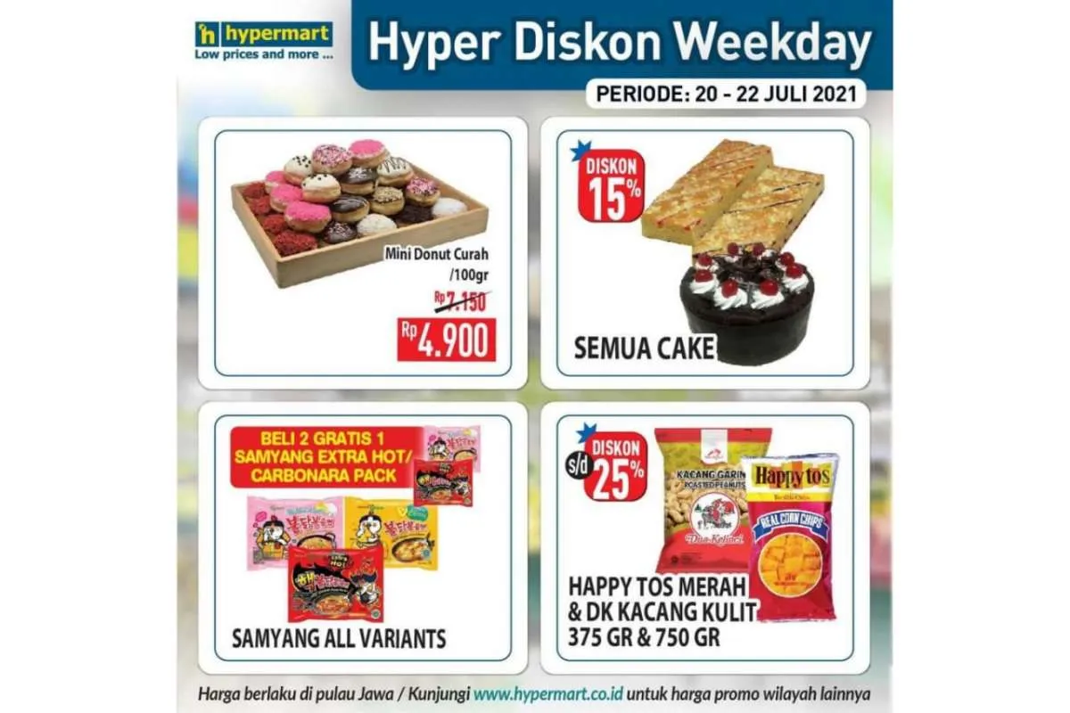 Promo Hypermart weekday 21 Juli 2021, belanja hemat di hari kerja!
