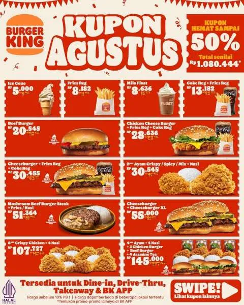 Promo Burger King Kupon Agustus 2025
