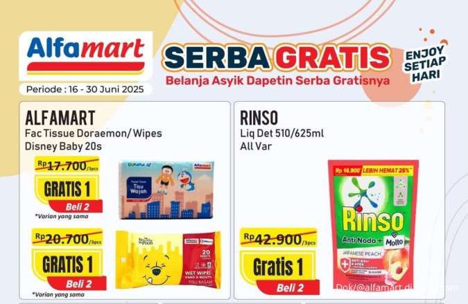 Promo Deterjen di Alfamart & Superindo Weekday Terbaru Juni 2025, Ada Beli 2 Gratis 1