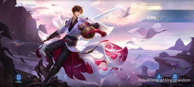 Build Li Bai Honor of Kings (HoK), Rekomendasi Item yang Bikin Damage jadi Maksimal