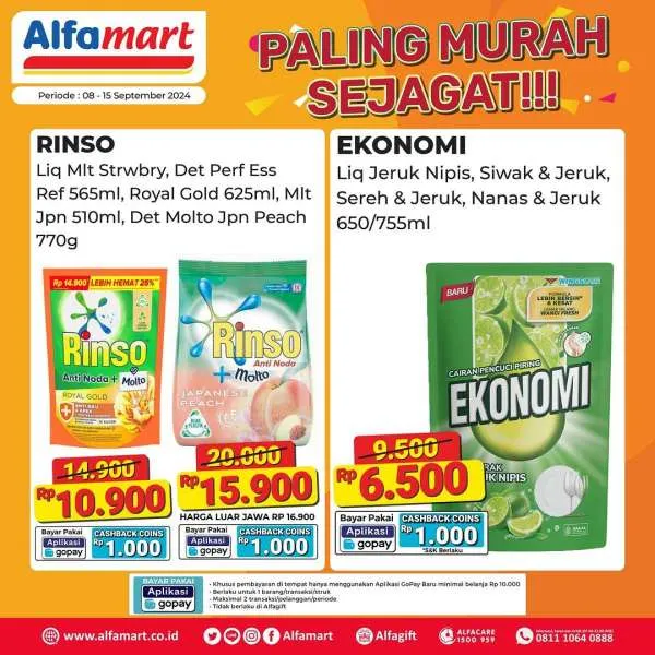 Promo Alfamart Paling Murah Sejagat Periode 8-15 September 2024