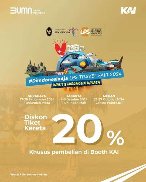 Promo Tiket Kereta Api di LPS Travel Fair 2024