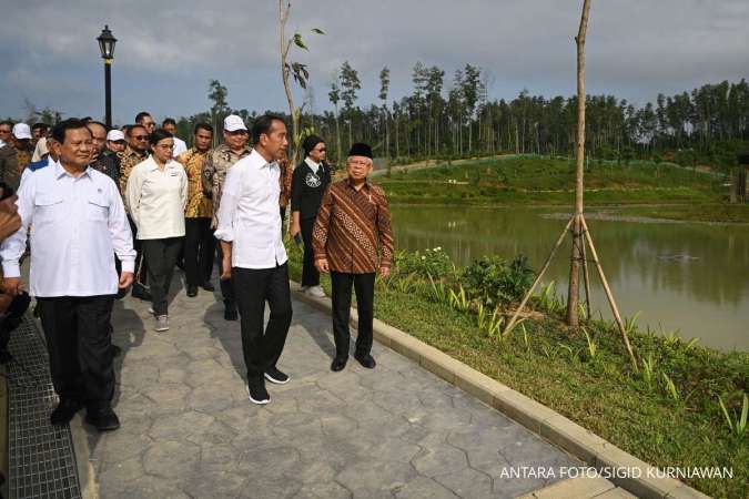 Dampingi Jokowi Pantau Pembangunan IKN, Prabowo Janji Pembangunan Berlanjut