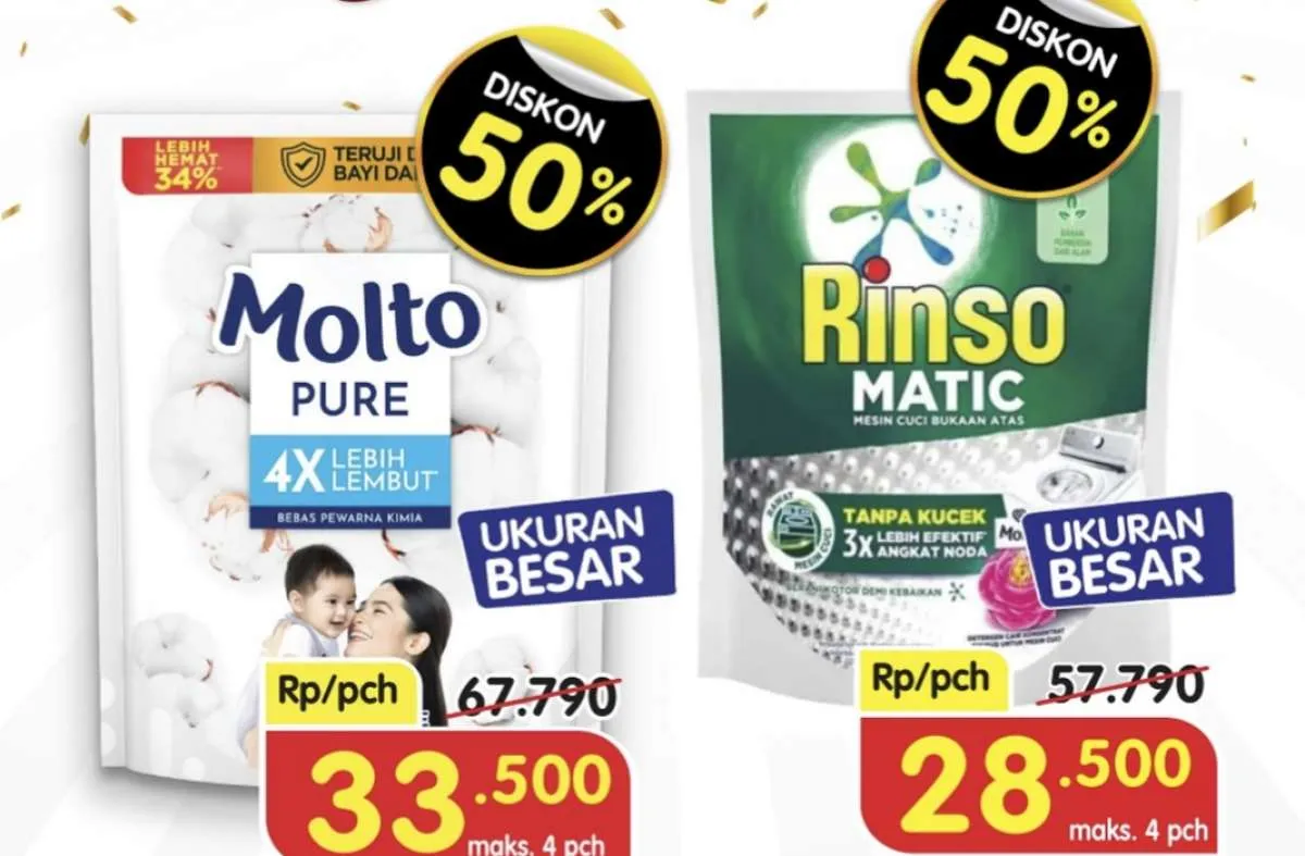 Promo 9.9 Superindo Periode 9 September 2025, Detergent-Body Care Serba Diskon 50%