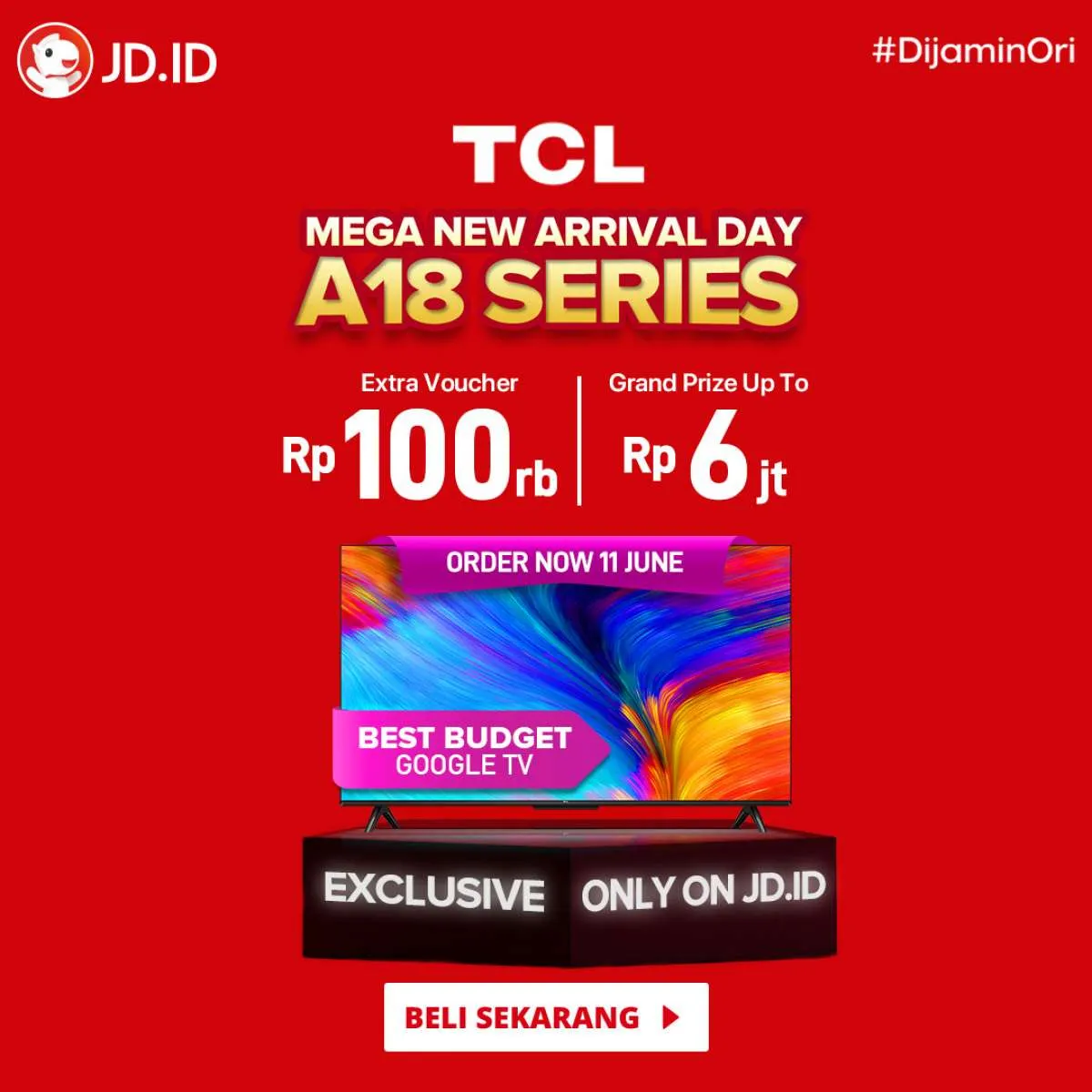 Kali Pertama JD.ID Jalankan Mega New Arrival bersama TCL Technology