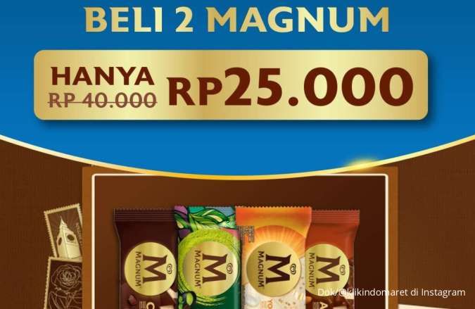 Promo Es Krim Magnum di Klik Indomaret Juni 2025, Beli 2 Rp 25.000 Akan Berakhir