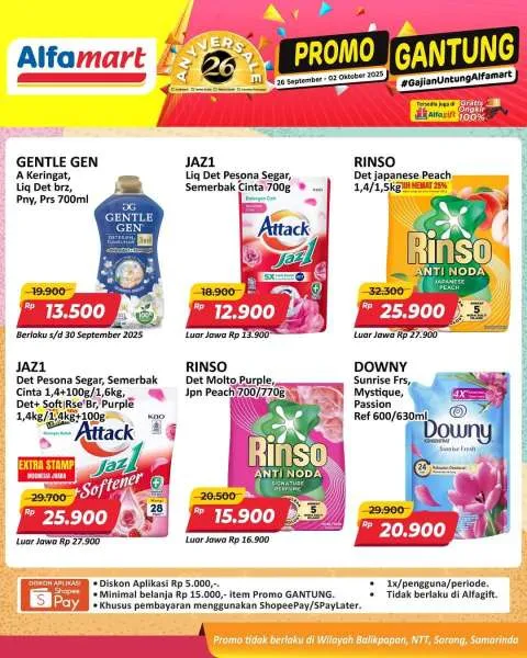 Promo Alfamart Gantung Periode 26 September-2 Oktober 2025
