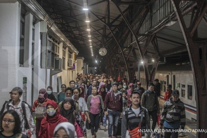 Sebanyak 22.867 pemudik tiba di Stasiun Pasar Senen di H+4 Lebaran