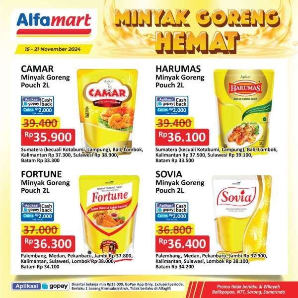 Promo Minyak Goreng Hemat di Alfamart 15-21 November 2024