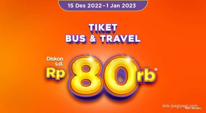 Manfaatkan Kode Promo PegiPegi Tiket Bus & Travel, Ada Diskon hingga Rp 80.000