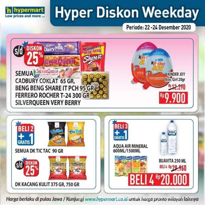 Promo Hypermart weekday 22-24 Desember 2020 