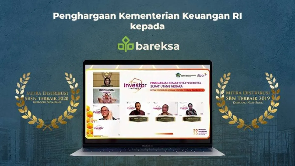 Bareksa meraih penghargaan mitra distribusi non-bank terbaik SBN