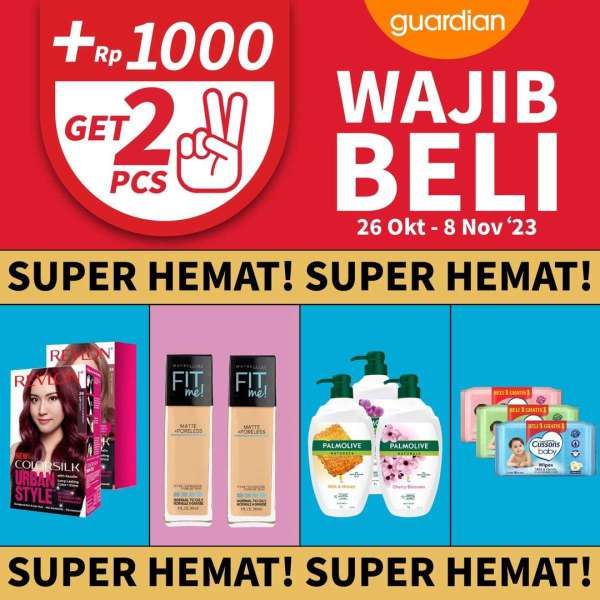 Promo Guardian Super Hemat s/d 8 November 2023, Tambah Rp1.000 Dapat 2 Toner Hatomugi