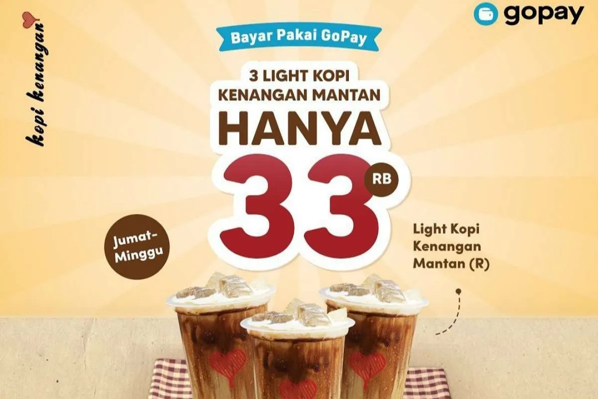 Promo Kopi Kenangan Akhir Mei 2022, Beli 3 Light Kopi via Gopay Bayar Rp 33.000