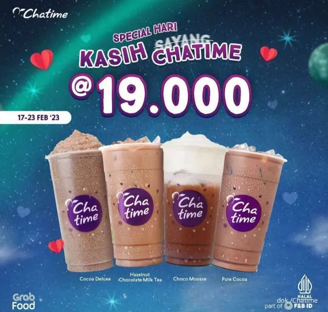 Promo Chatime edisi Februari 2023 Paket Kasih Chatime 
